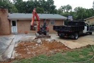 Concrete driveway demolition