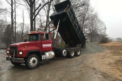 Delivery of crusher run